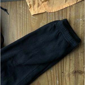 Black Pink Closed Bottom Sweats